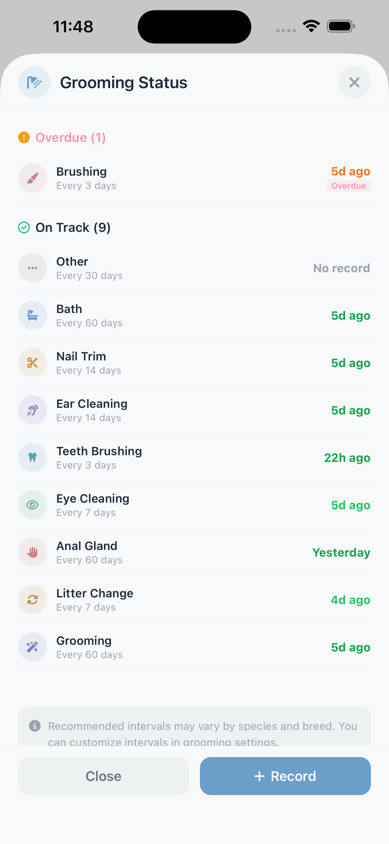 Widget screenshot